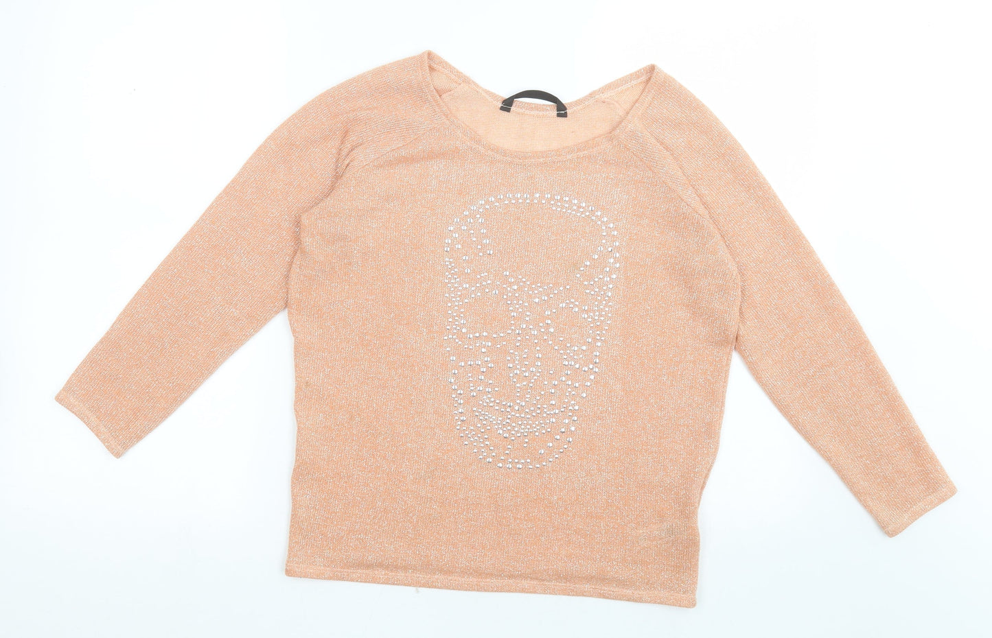 Womens UK Size M Dunnes Stores Orange Pullover Jumper