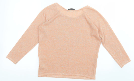 Womens UK Size M Dunnes Stores Orange Pullover Jumper