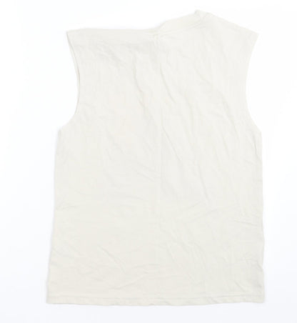 H&M Girls Beige  Cotton Basic Tank Size 11-12 Years Crew Neck Pullover - beach vibes ahead