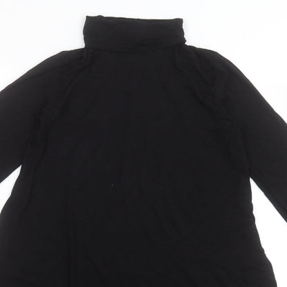 Very Womens Black  Viscose A-Line  Size 8  Roll Neck Pullover