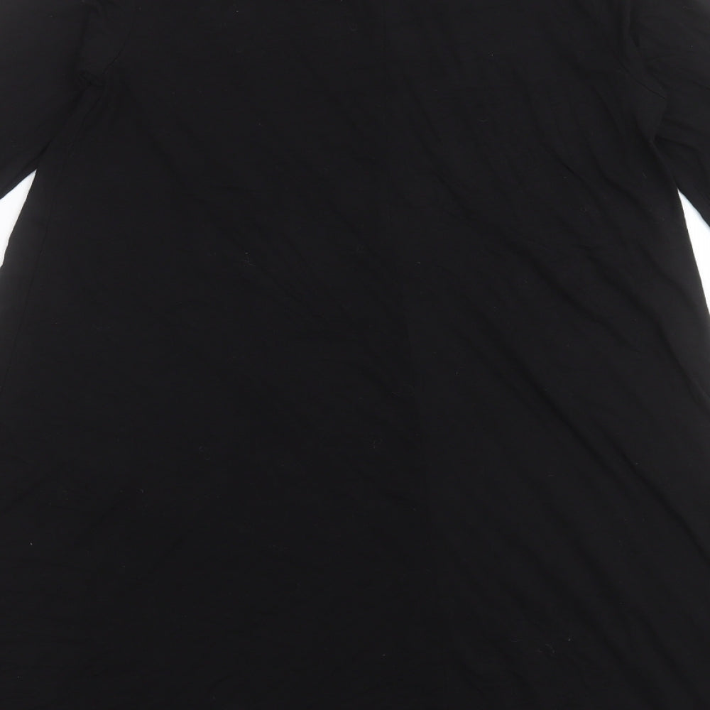 Very Womens Black  Viscose A-Line  Size 8  Roll Neck Pullover