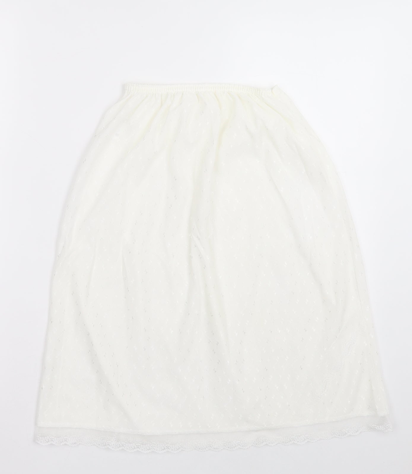 myton Womens White Geometric Nylon A-Line Skirt Size S