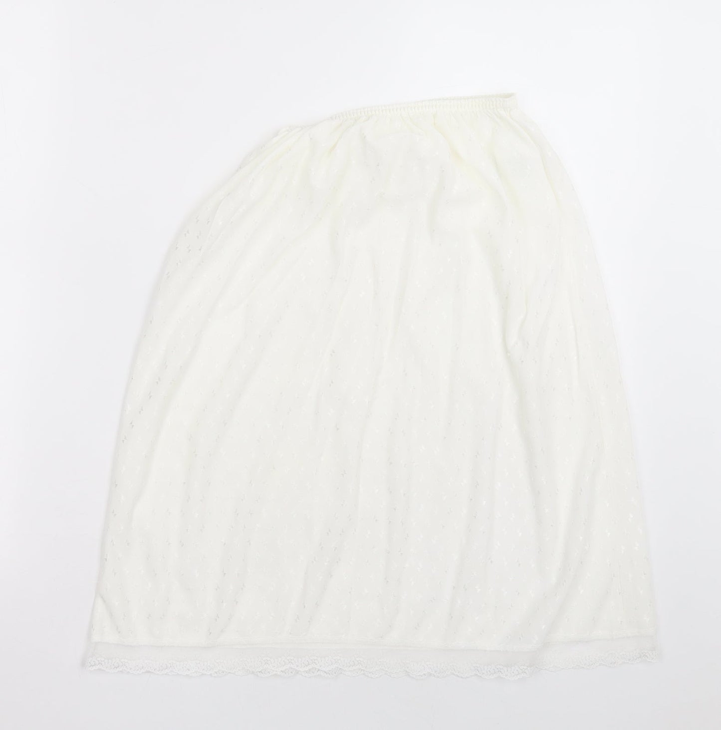 myton Womens White Geometric Nylon A-Line Skirt Size S