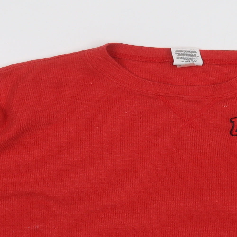 Womens UK Size L PINK Red Pullover Jumper