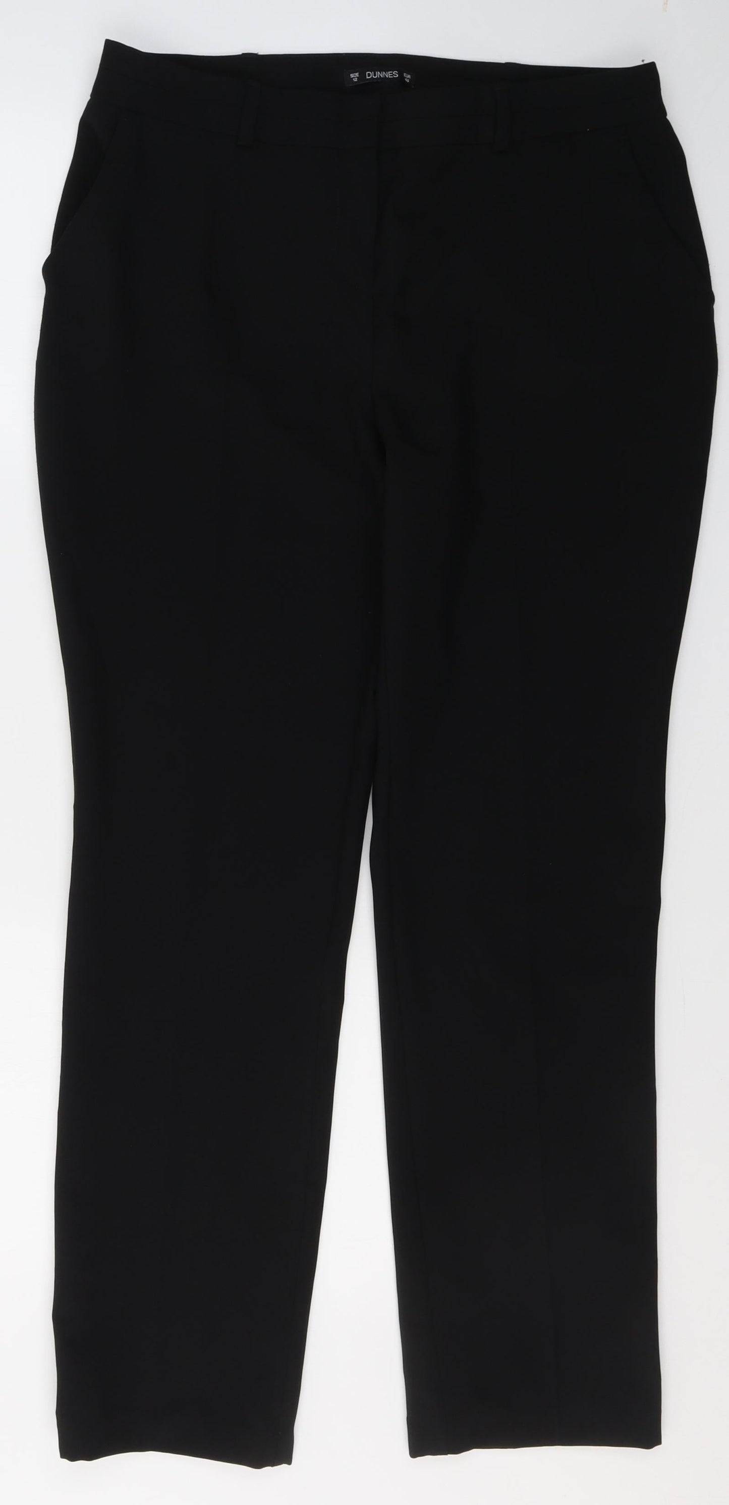 Womens UK Size 12 Dunnes Stores Regular Fit  Black Trousers