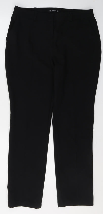 Womens UK Size 12 Dunnes Stores Regular Fit  Black Trousers