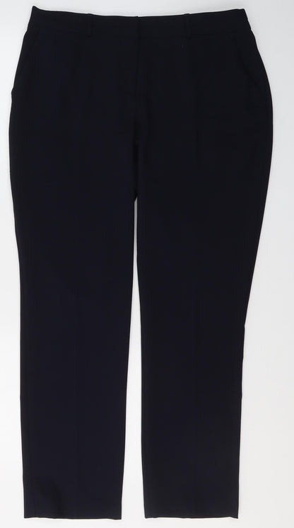 Womens UK Size 12 Dunnes Stores Regular Fit  Blue Trousers