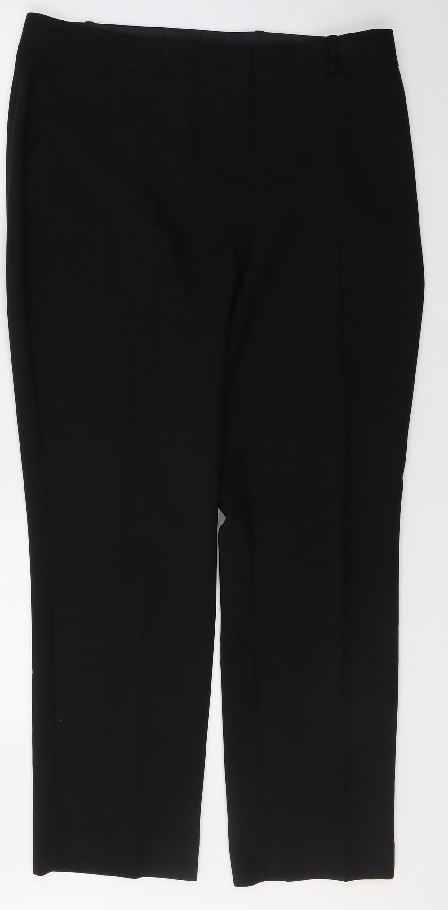 Womens UK Size 14 Dunnes Stores Regular Fit  Black Trousers
