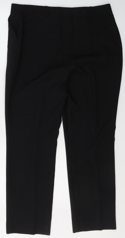 Womens UK Size 14 Dunnes Stores Regular Fit  Black Trousers