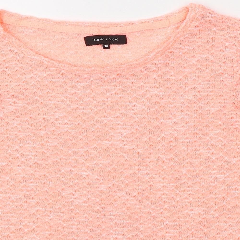 Womens UK Size 10 New Look Pink Pullover Jumper
