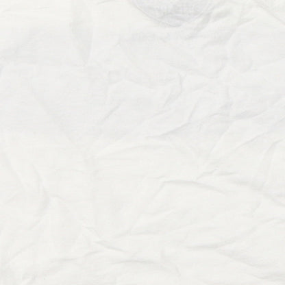 F&F Girls White  Cotton Basic T-Shirt Size 5-6 Years Round Neck  - Amazing