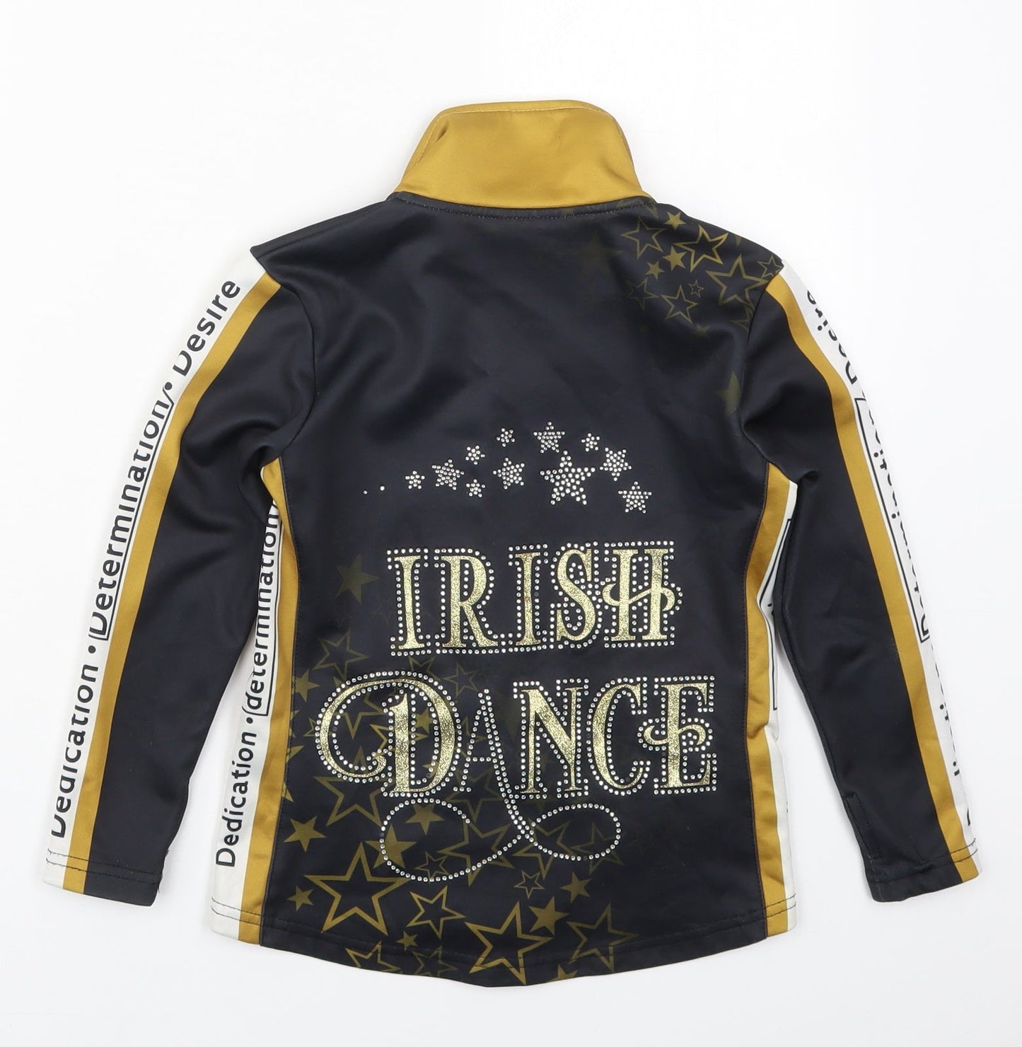 Dimensions Girls Black   Jacket  Size 6 Years  Zip - Irish Dance Stars