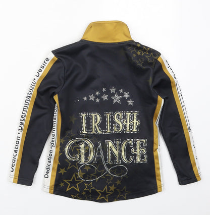 Dimensions Girls Black   Jacket  Size 6 Years  Zip - Irish Dance Stars