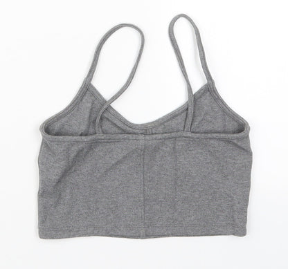 Womens UK Size 8 Topshop Grey Cropped Tank