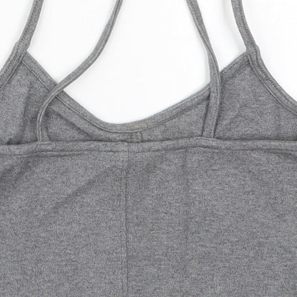 Womens UK Size 8 Topshop Grey Cropped Tank