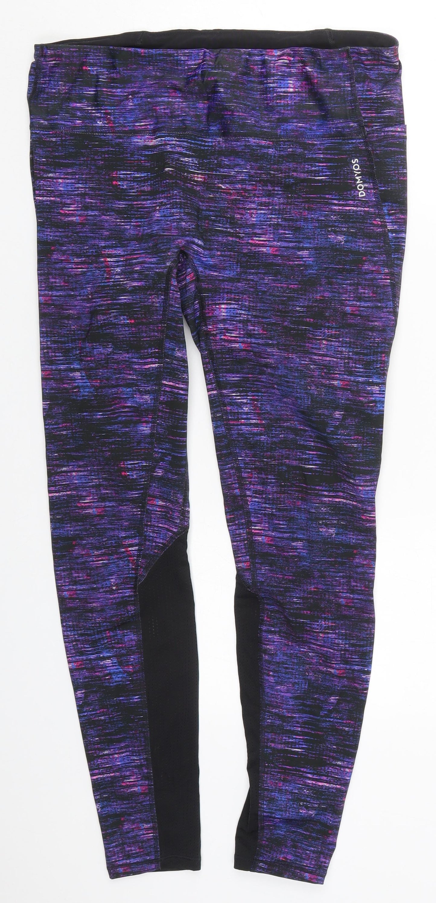 DOMYOS Womens Purple  Polyester Compression Leggings Size 33 in L30 in Regular