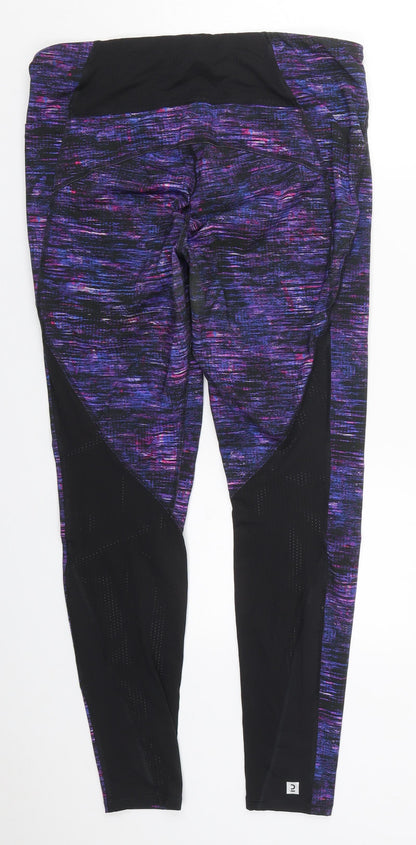 DOMYOS Womens Purple  Polyester Compression Leggings Size 33 in L30 in Regular