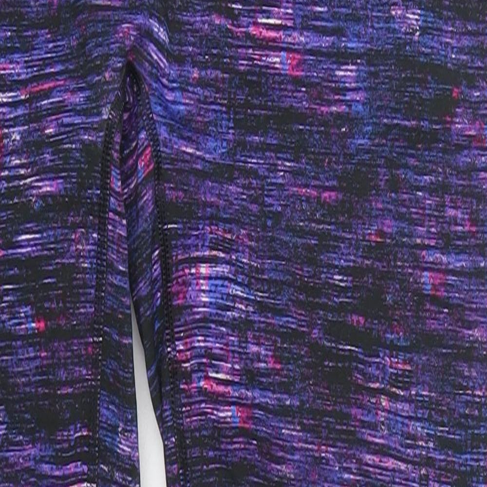 DOMYOS Womens Purple  Polyester Compression Leggings Size 33 in L30 in Regular