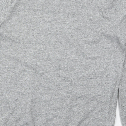 NEXT Mens Grey V-Neck  Cotton Pullover Jumper Size S