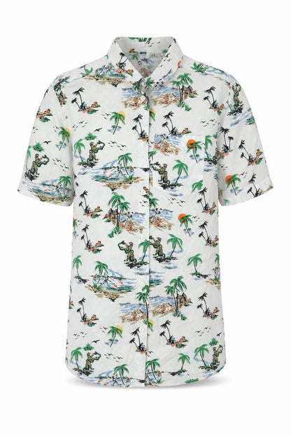 Mens UK Size XS H&M White  Button-Up Short Sleeve Casual Shirt