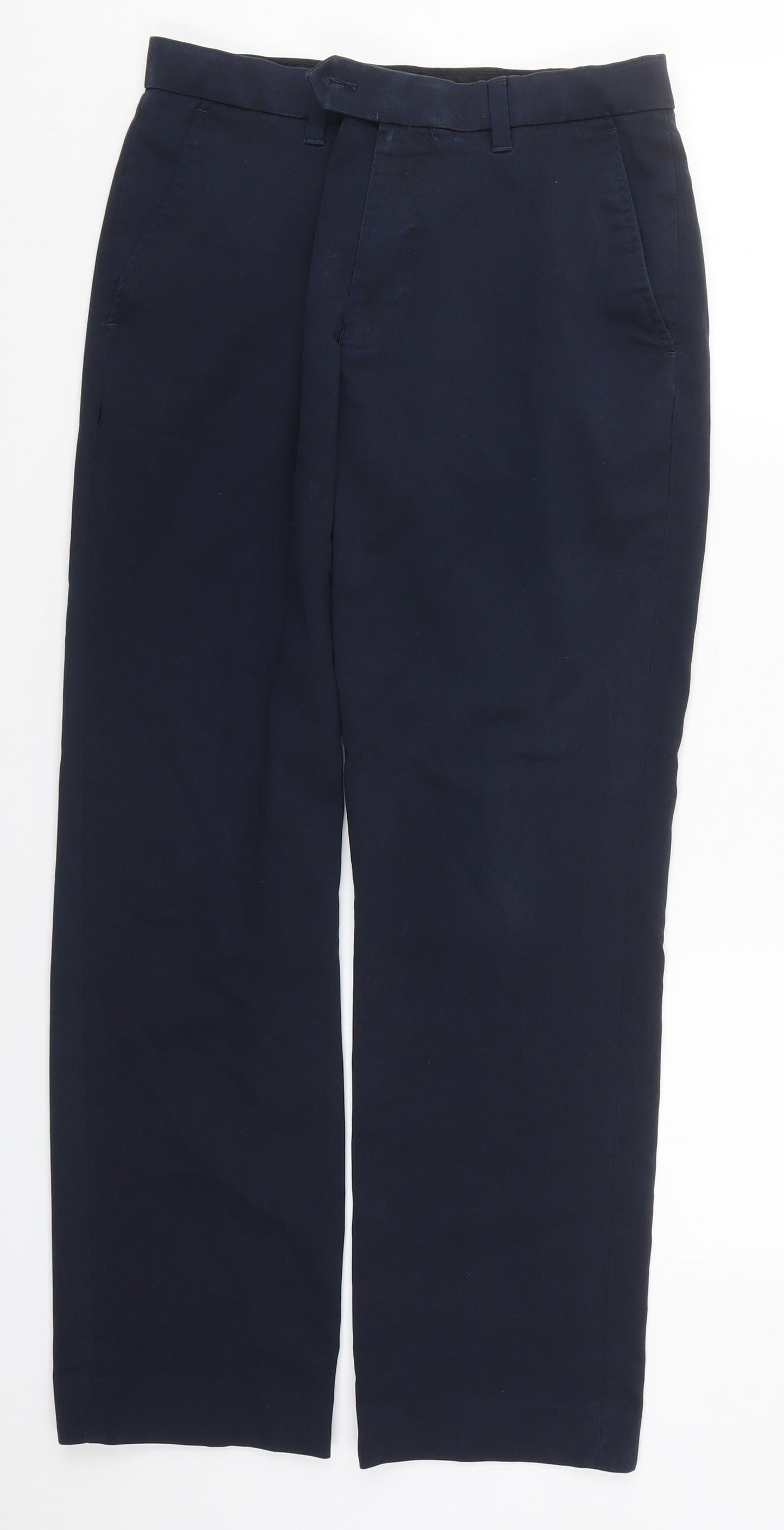 NEXT Mens Blue  Polyester Trousers  Size 30 L28 in Regular Button