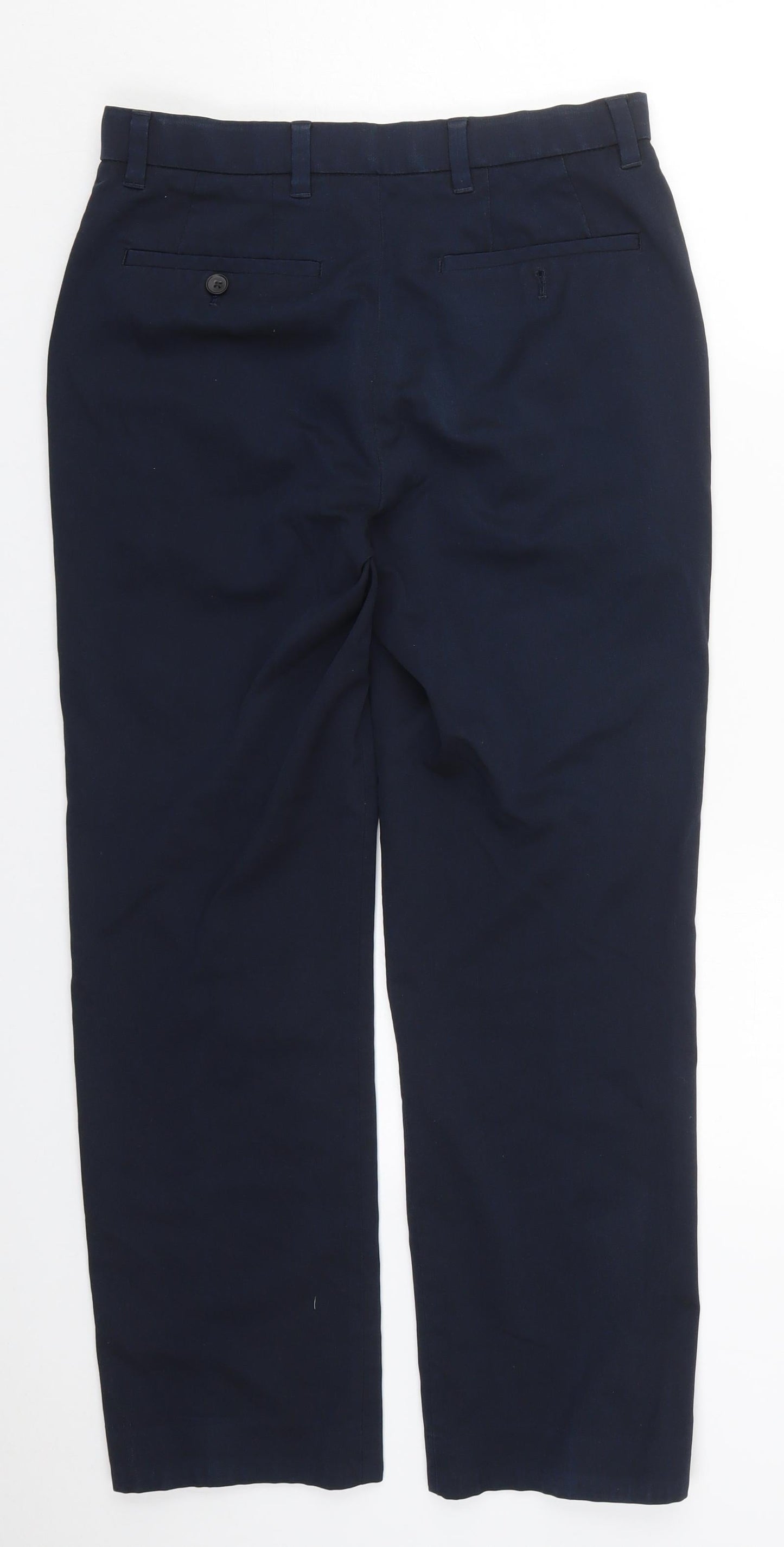NEXT Mens Blue  Polyester Trousers  Size 30 L28 in Regular Button