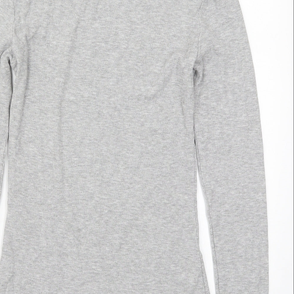 Womens UK Size XS SheIn Grey Basic T-Shirt