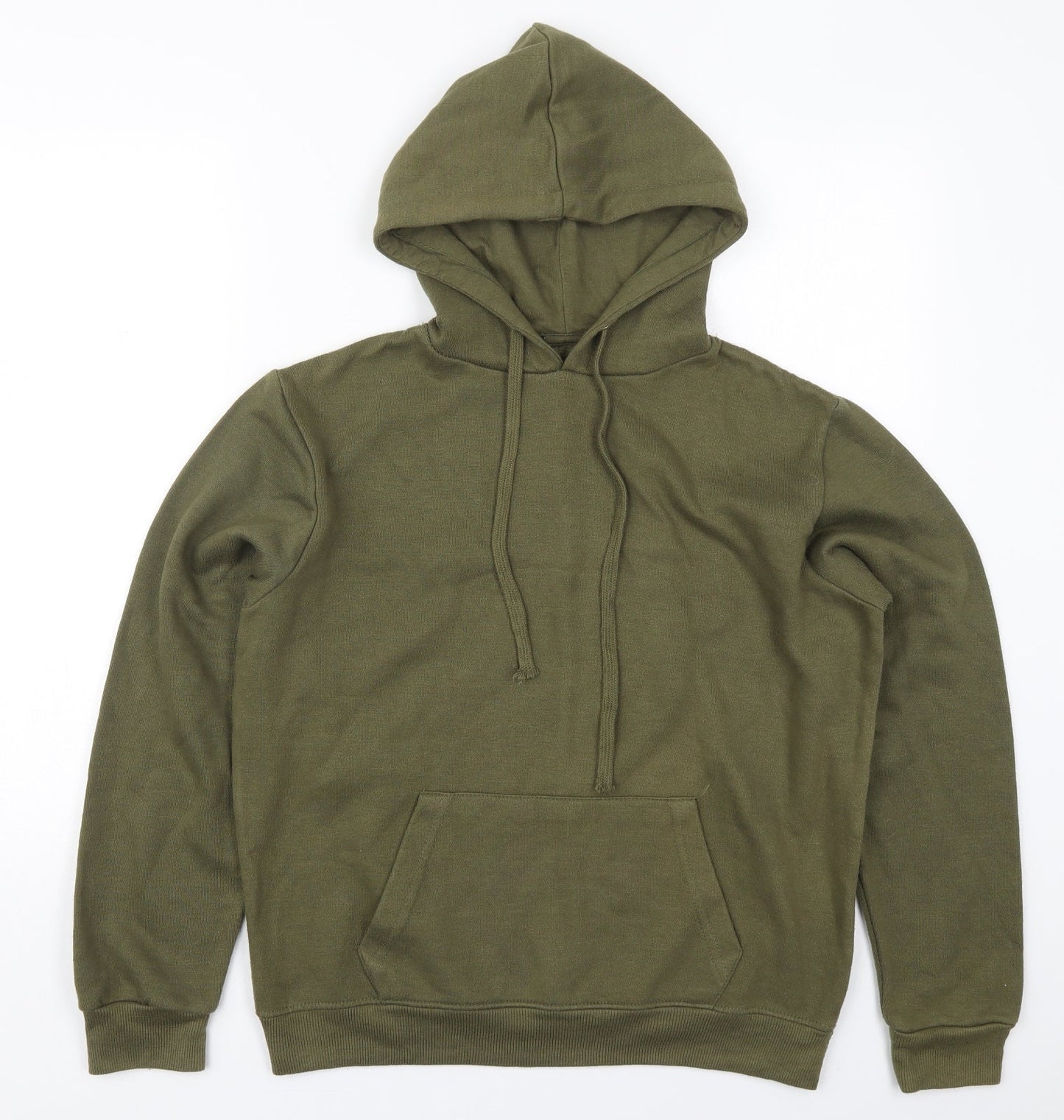 Boohoo Womens Green  Cotton Pullover Hoodie Size 6  Pullover