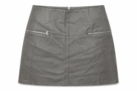 Atmosphere Womens Grey  Polyurethane A-Line Skirt Size 8   Zip