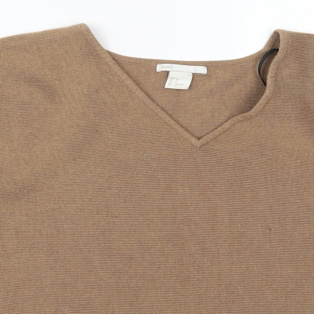 Womens UK Size S H&M Brown Pullover Jumper