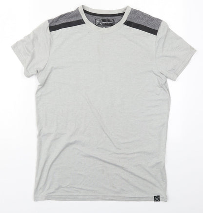 Reign Supreme Mens Grey  Polyester Basic T-Shirt Size S Crew Neck Pullover