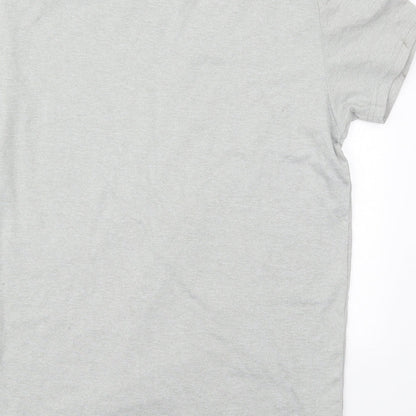 Reign Supreme Mens Grey  Polyester Basic T-Shirt Size S Crew Neck Pullover