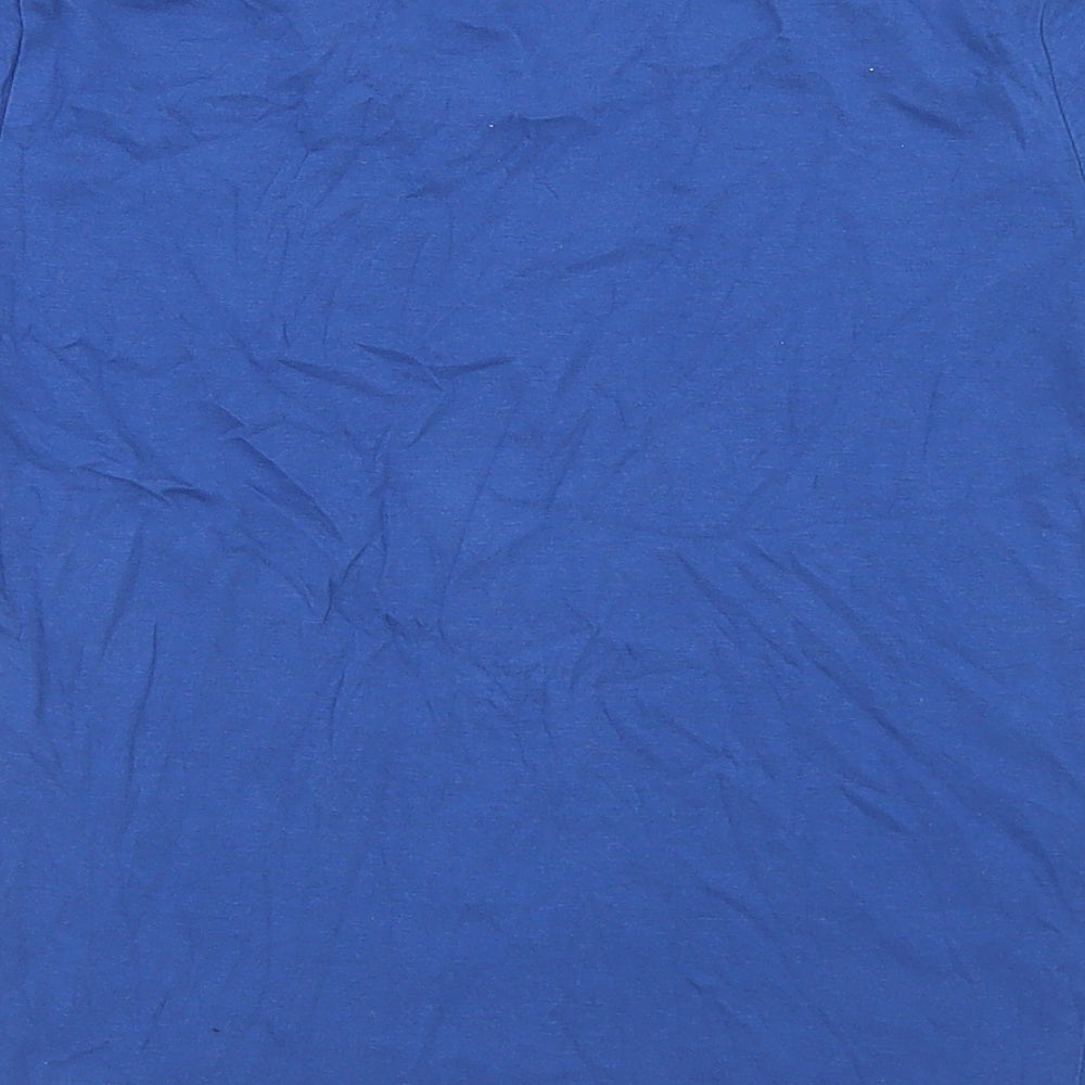 Dunnes Stores Boys Blue  Cotton Basic T-Shirt Size 7 Years Crew Neck  - Totally Cool