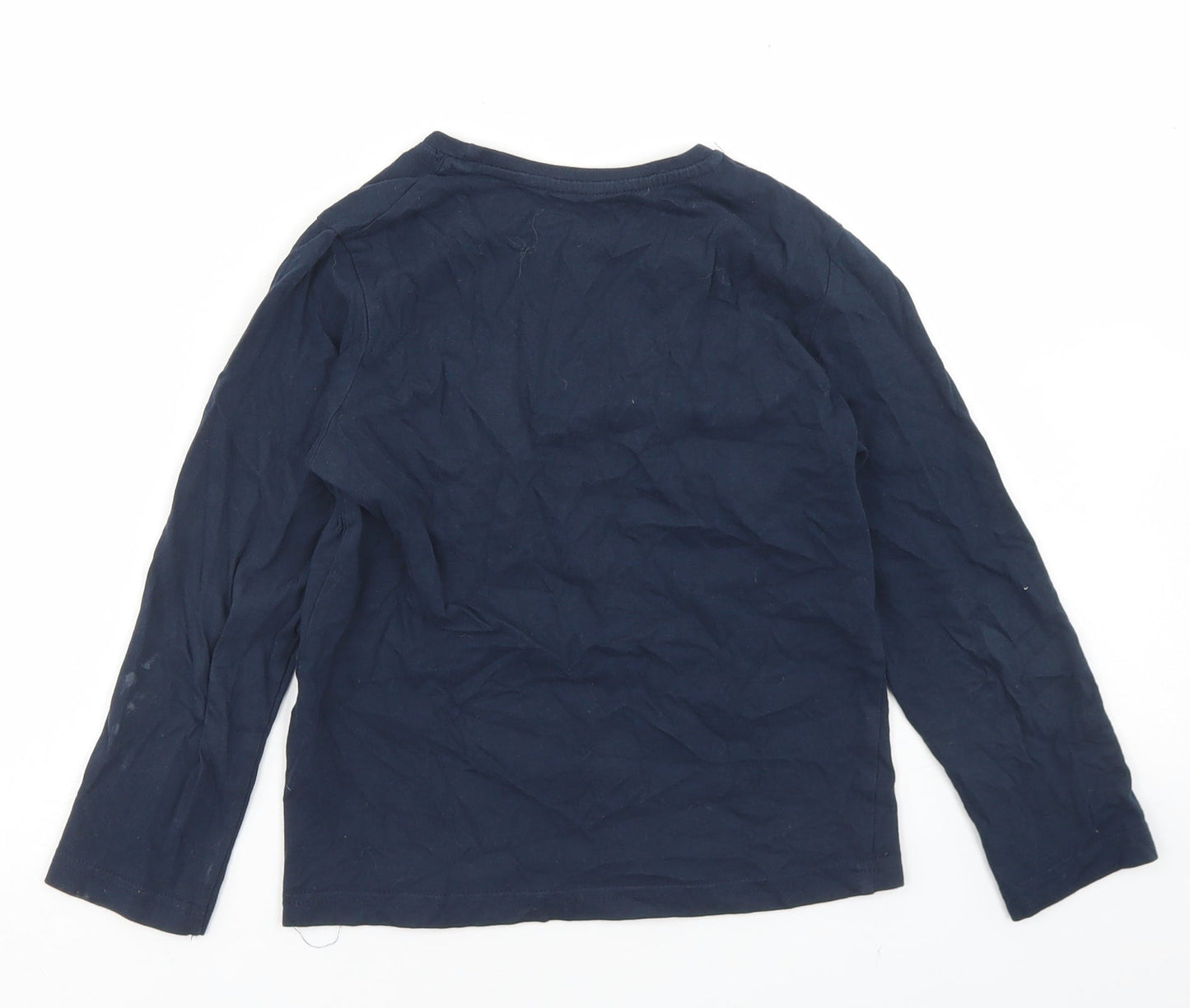Primark Boys Blue  Cotton Basic T-Shirt Size 7-8 Years Crew Neck  - Los Angeles