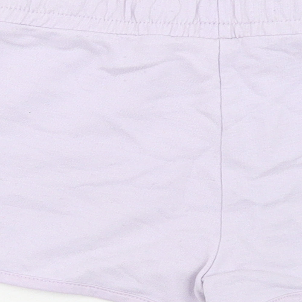 Dunnes Stores Girls Purple  Cotton Sweat Shorts Size 6-7 Years  Regular