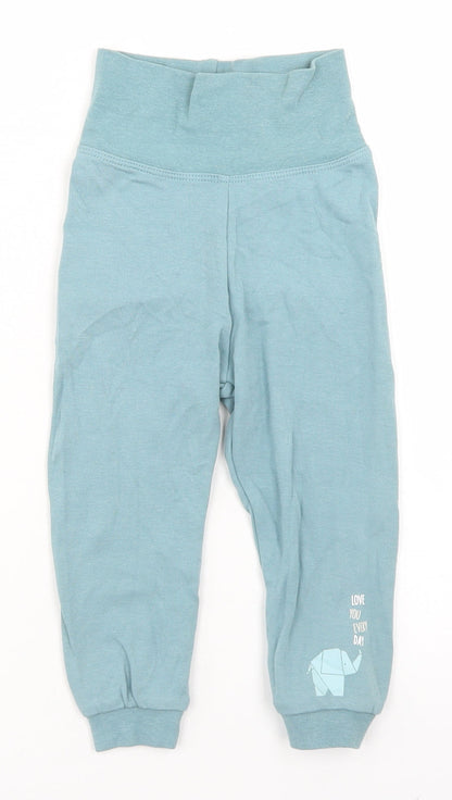 Lupilu Girls Blue  Cotton Jogger Trousers Size 6-9 Months