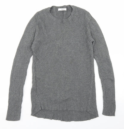 Womens UK Size L Mango Grey Pullover Jumper