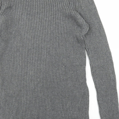 Womens UK Size L Mango Grey Pullover Jumper
