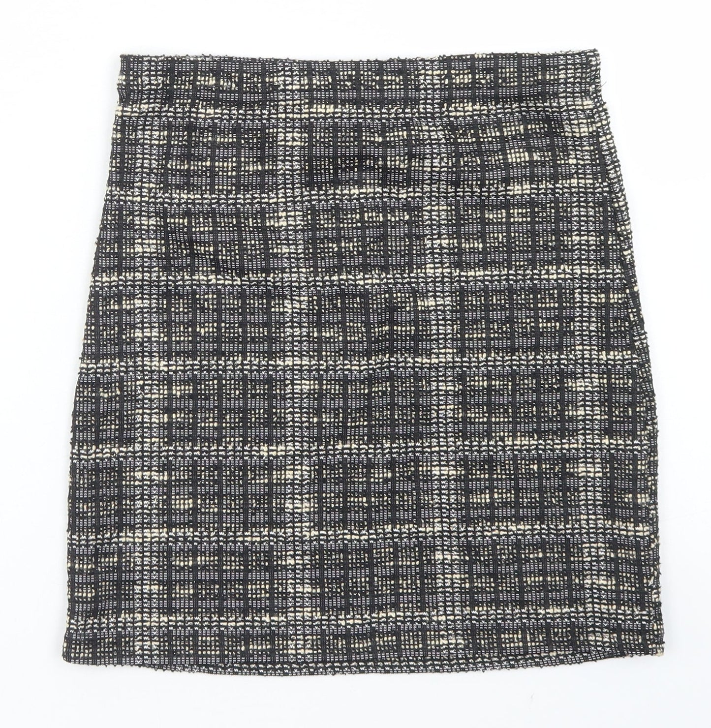 Chemistry Womens Black Plaid Polyester A-Line Skirt Size 8