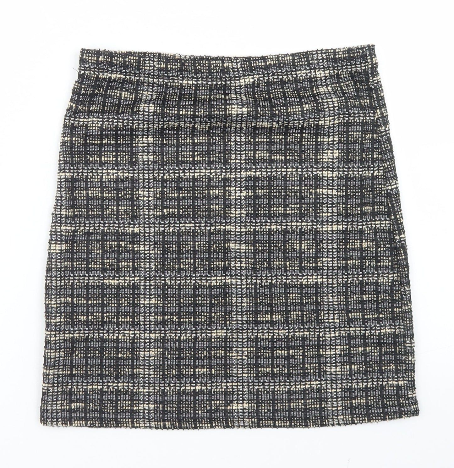 Chemistry Womens Black Plaid Polyester A-Line Skirt Size 8