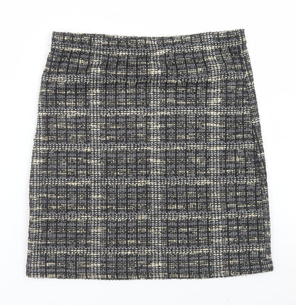 Chemistry Womens Black Plaid Polyester A-Line Skirt Size 8