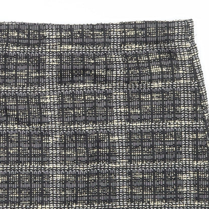 Chemistry Womens Black Plaid Polyester A-Line Skirt Size 8