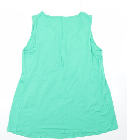 Womens UK Size  BPC Selection Green Basic Tank