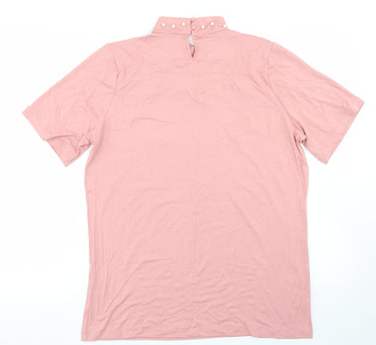 Womens UK Size XL Select Pink Basic T-Shirt