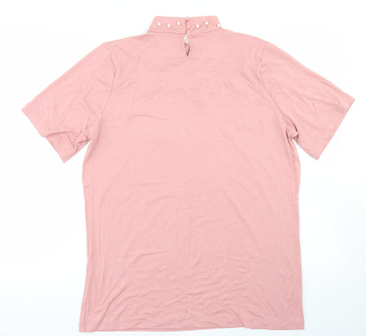 Womens UK Size XL Select Pink Basic T-Shirt