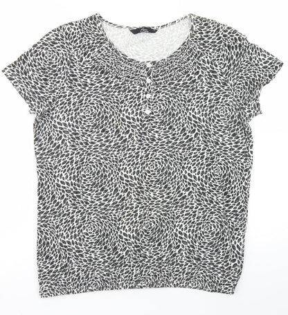 Womens UK Size 14 BM Black Basic T-Shirt