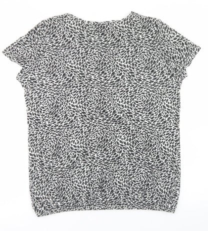 Womens UK Size 14 BM Black Basic T-Shirt