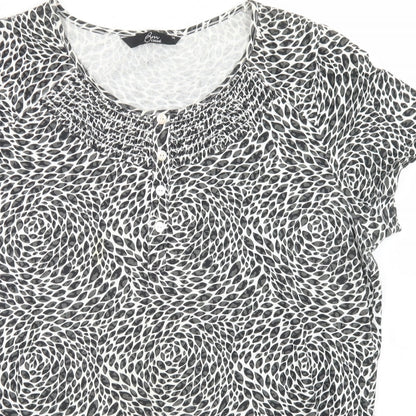 Womens UK Size 14 BM Black Basic T-Shirt