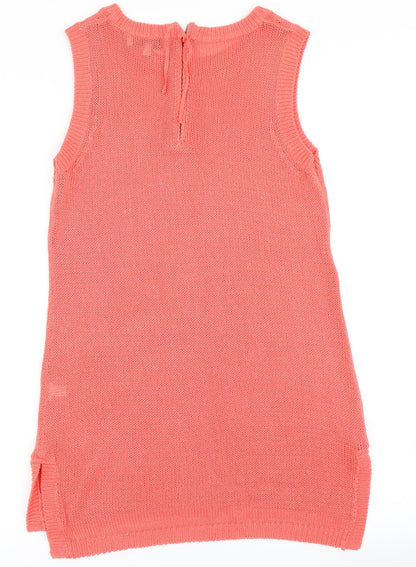Womens UK Size 10 NEXT Orange Basic T-Shirt
