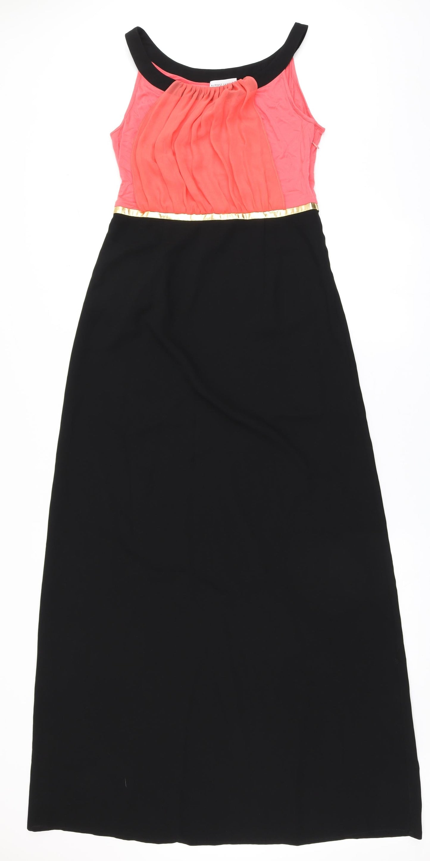 Almost Famous Womens Black  Rayon A-Line  Size 8  Round Neck Zip